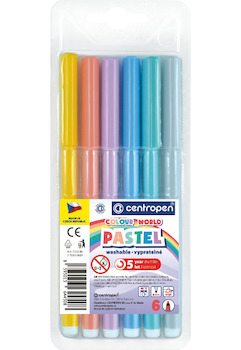 Popisovač Centropen 7550 sada 6 ks pastelových barev