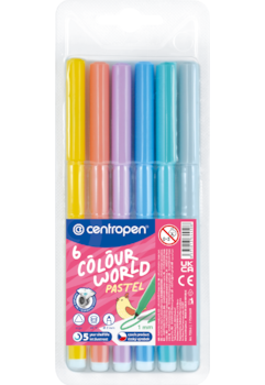 Popisovač Centropen 7550 sada 6 ks pastelových barev