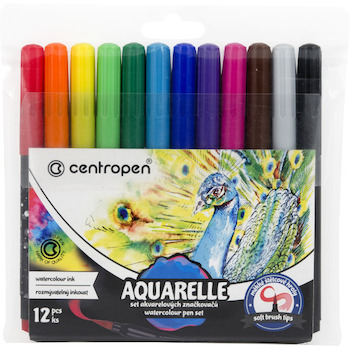 Popisovač Centropen 8683 Aquarelle sada 12ks