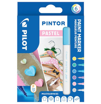 Popisovač Pilot Pintor F sada 6ks Pastel