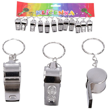 Přívěšek na klíče píšťalka 4cm