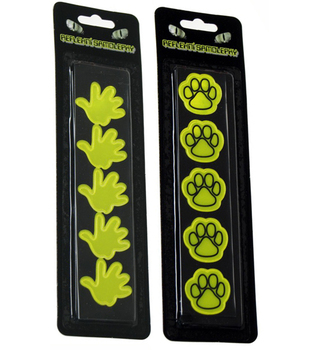 Reflexní samolepky dlaň a tlapka 5 ks mix