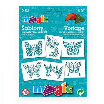 Šablony papírové Magic 6ks Motýli 
