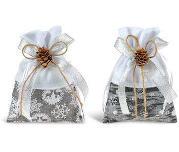 Sáček textilní šiška 13x18cm mix 1ks