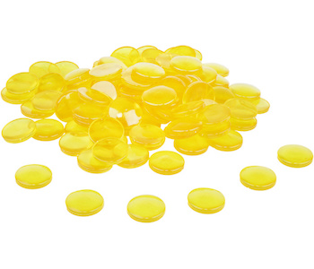 Sada 100 počítacích kamínků pr. 20 mm žluté