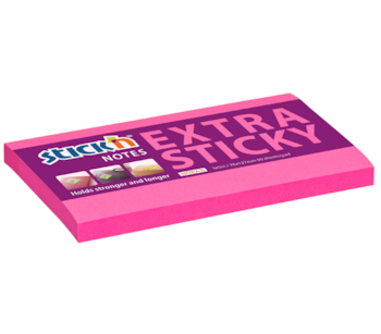Samolepicí bloček Extra Sticky 76x127mm 90ks růžový