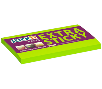 Samolepicí bloček Extra Sticky 76x127mm 90ks zelený