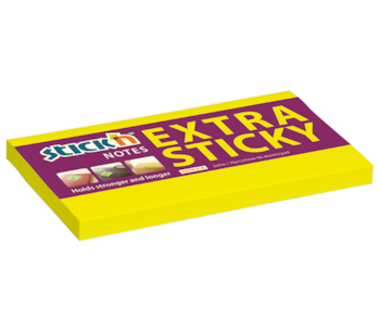 Samolepicí bloček Extra Sticky 76x127mm 90ks žlutý