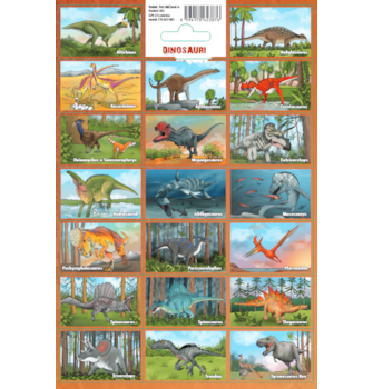 Samolepky Dinosauři 17x25 cm