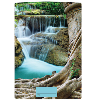 Sešit A4 čistý 440 40 listů 3D Vodopád