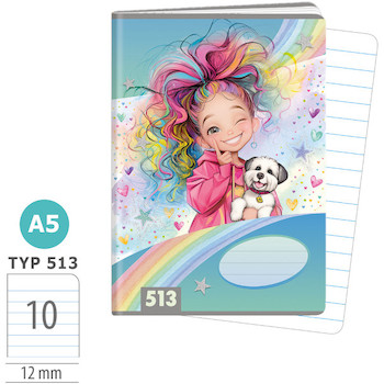Sešit A5 linkovaný 513 10 listů Rainbow Ella