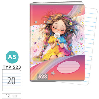Sešit A5 linkovaný 523 20 listů Rainbow Ella