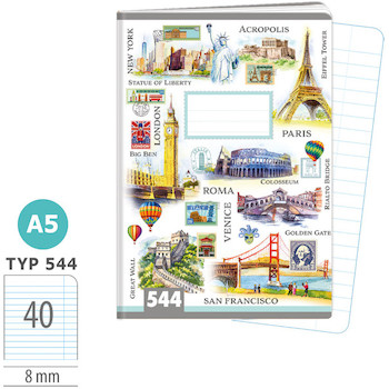 Sešit A5 Travel Time linkovaný 544 40 listů