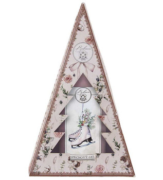 Vánoční sprchový gel 100 ml v krabičce brusle