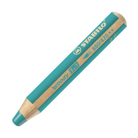 Stabilo woody 3in1 pastelka tyrkysová