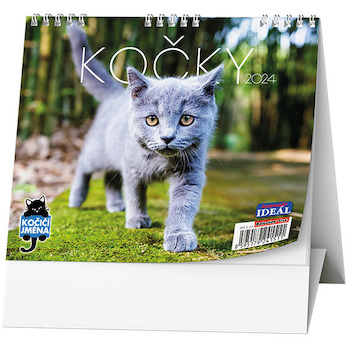 Stolní kalendář IDEÁL Kočky /s kočičími jmény/