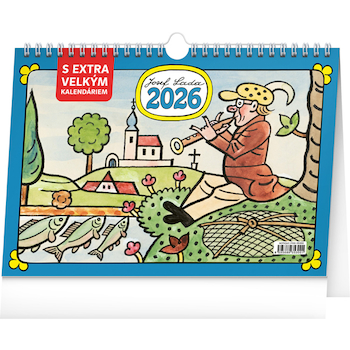 Stolní kalendář Josef Lada s extra velkým kalendáriem 30x21cm