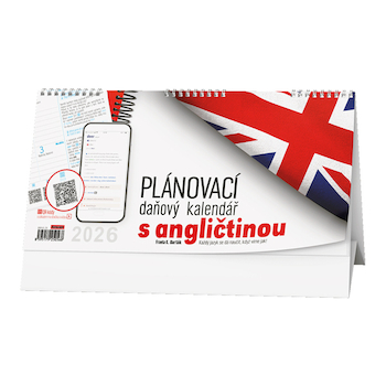 Stolní kalendář pracovní Plánovací daňový s angličtinou