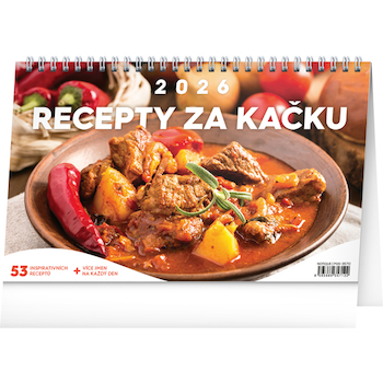 Stolní kalendář Recepty za kačku 23,1×14,5cm