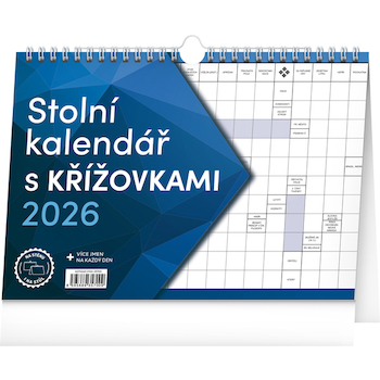 Stolní kalendář s křížovkami s háčkem 30x21cm