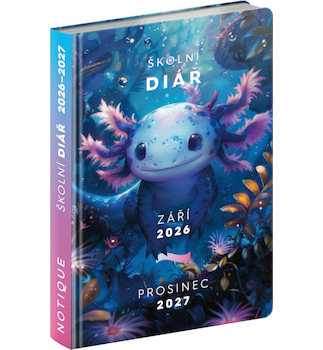 Studentský diář Axolotl (září 2026 – prosinec 2027) 9,8 x 14,5 cm