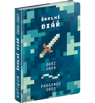 Studentský diář Gamer (září 2026 – prosinec 2027) 9,8 x 14,5 cm
