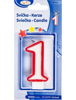 Svíčka číslo &#039;&#039;1&#039;&#039; 75mm