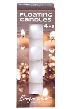 Svíčka plovoucí 50mm perleťová bílá 4ks