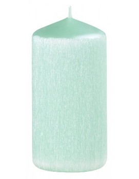 Svíčka válec 60x120mm drápaná mátová