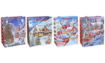 Taška papírová 18x24x8,5cm S vesnička mix