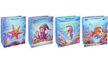 Taška papírová L 30x42x12cm Moře