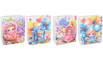 Taška papírová S 18x23x10cm dětský motiv