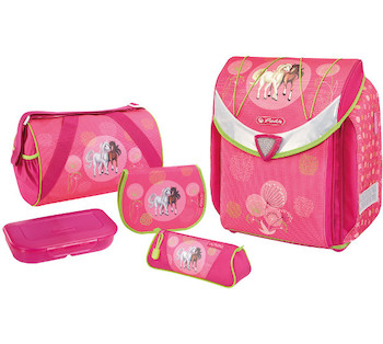 Taška školní anatomická Flexi Koně vybavená