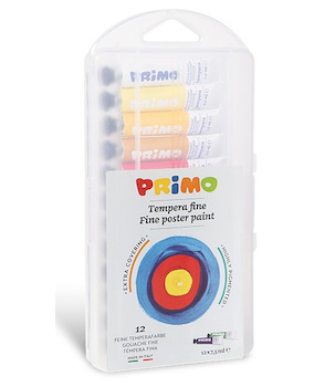 Temperové barvy Primo 12x7,5ml v boxu