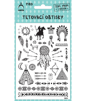Tetovací obtisky Piko indiánské