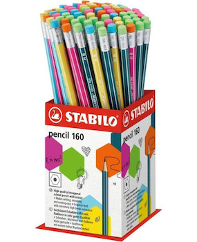 Tužka obyčejná Stabilo Pencil 160 s pryží HB mix