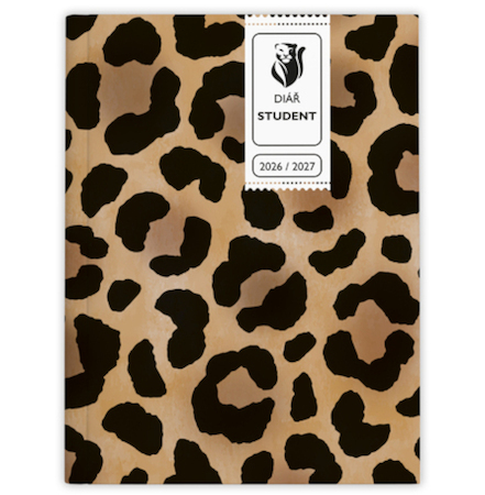 Týdenní diář školní Student V8 lamino kapesní Leopard