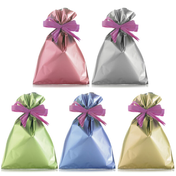 Vánoční sáček celofan 35x50 cm metal