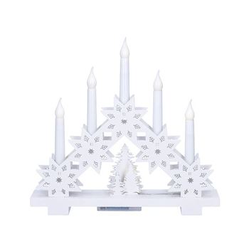 Vánoční světlo LED svícen s hvězdami 30cm