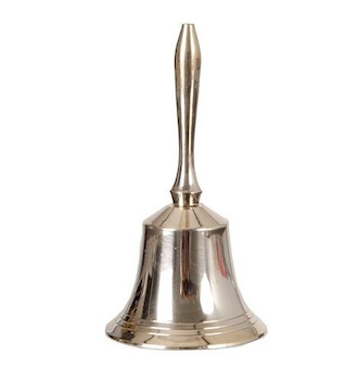 Vánoční zvonek zlatý 6x11,5cm