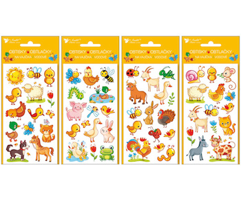 Velikonoční obtisky vodové Domácí zvířátka 19x9cm