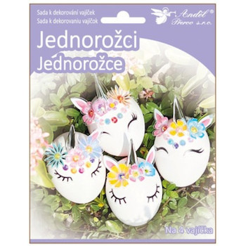 Velikonoční sada k dekorovaní vajíček - Jednorožci