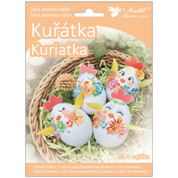 Velikonoční sada k dekorovaní vajíček - Kuřátka