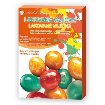 Velikonoční sada k dekorovaní vajíček - lakovaná vajíčka