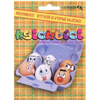 Velikonoční samolepky na vajíčka Ksichtíci