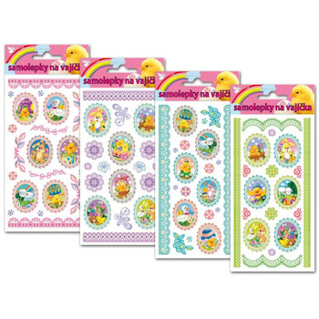 Velikonoční samolepky na vajíčka oválky