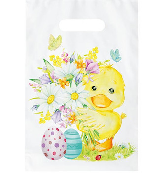 Velikonoční taška PE s průhmatem kačenka 20x30x8cm 1ks