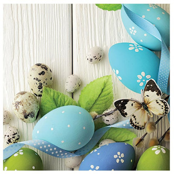 Velikonoční ubrousky Modré kraslice