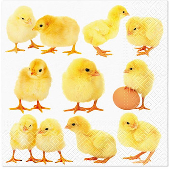 Velikonoční ubrousky s kuřátky