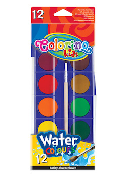 Vodové barvy Colorino 12 barev 27mm